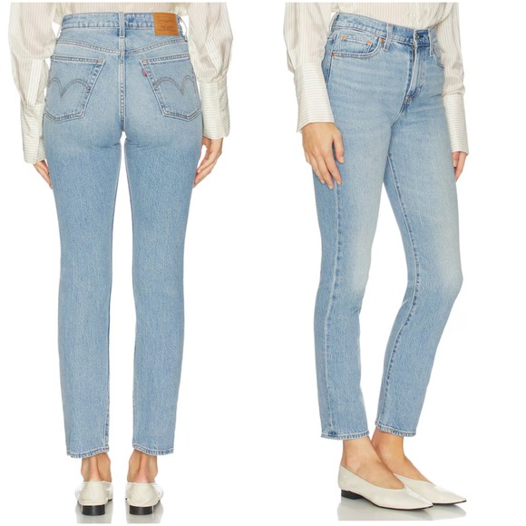 Levi's Denim - Levi's Wedgie Skinny Jeans Womens 32x26 Light Wash High Rise Button Fly Crop